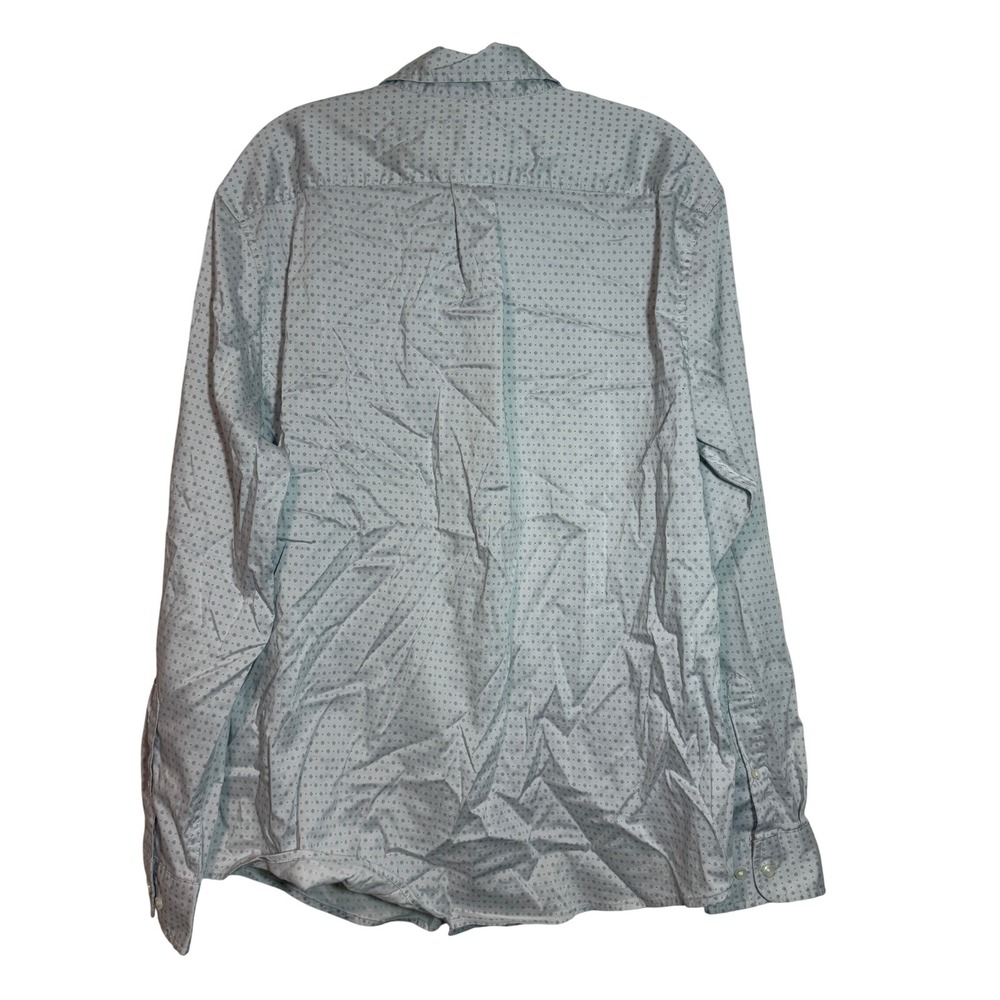 Goodfellow Mens Standard Fit Button Up Shirt Long Sleeve Blue Pattern Size‎ L - Picture 2 of 8